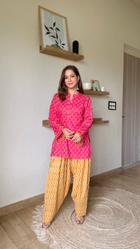 Basanti Farshi Salwar Set – Cotton Camisole Kurta